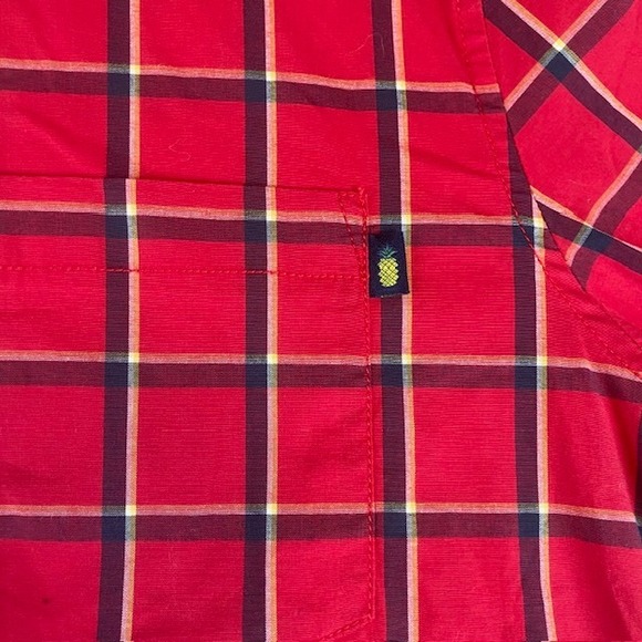 Chubbies‎ Men's Plaid Button Down Shirt Long Sleeve Red Casual Medium - Picture 10 of 10